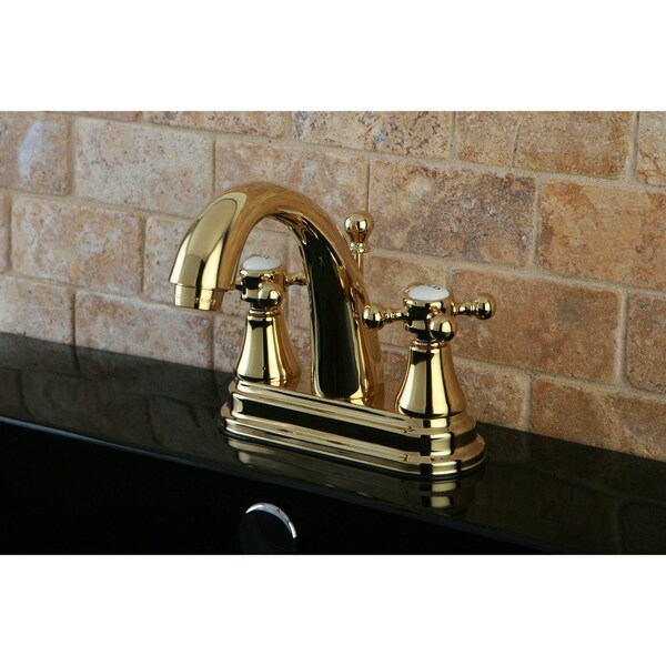 KS7612BX 4 Centerset Bathroom Faucet, Polished Brass